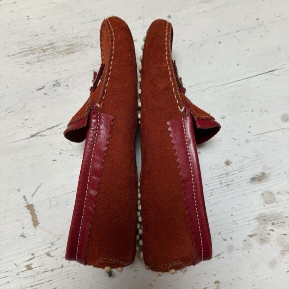 Tod’s Gommino Red Suede Driving Loafer Moccasins Tasseled Kilted EUR 37.5 US 7.5 - Picture 6 of 12